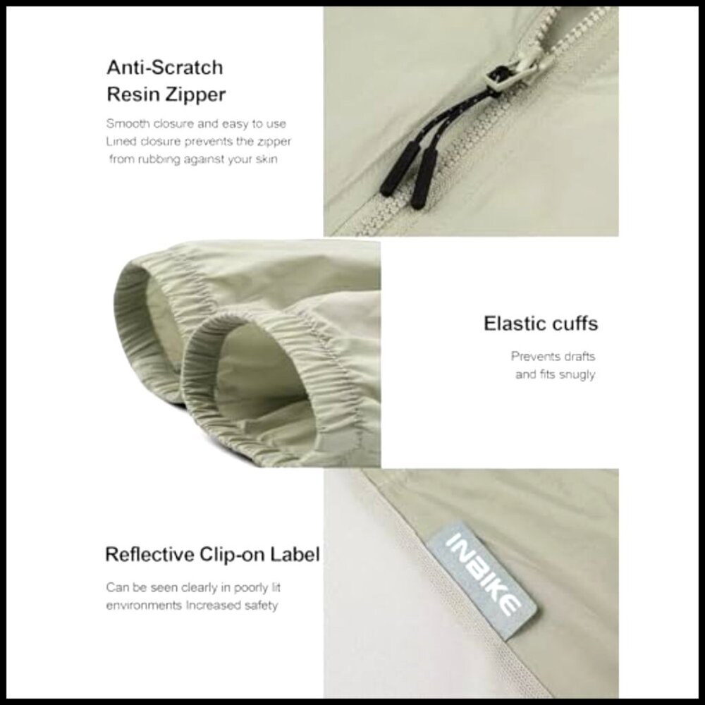 Windproof Cycling Jacket, Lightweight Running Win… - image 6